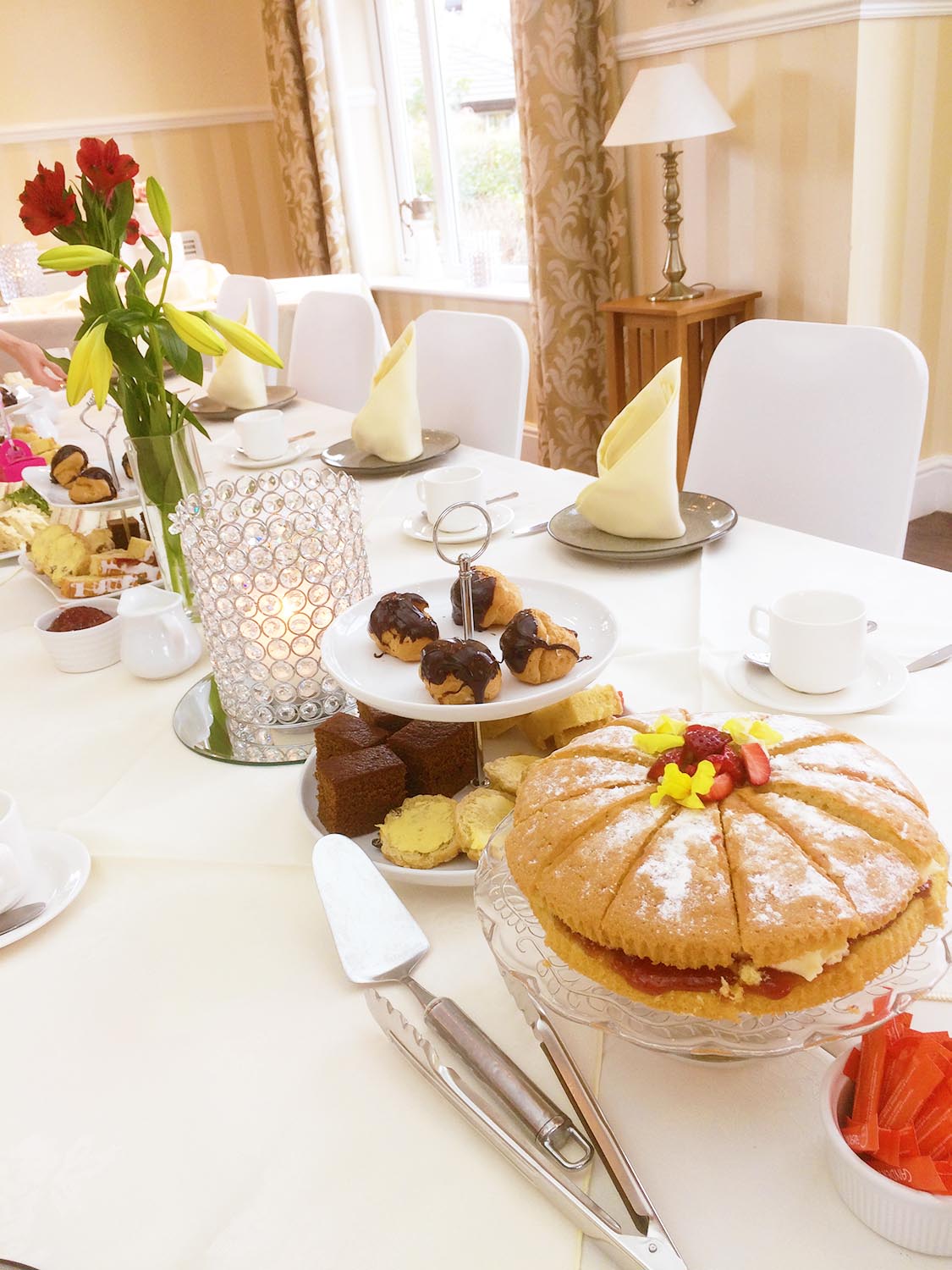 Afternoon tea on table, Weddings, Corporate and Private Hire | The Chetwynde Hotel, Barrow